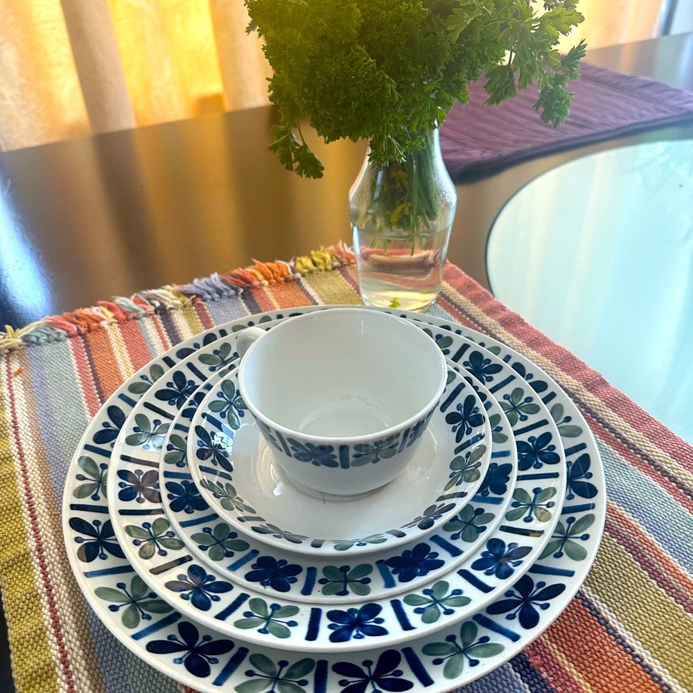 DINNER PLATE,SOUP BOWL,DESSERT PLATES, COFFEE MUG WITH PLATE